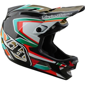 Troy Lee Design D4 Frames Carbon Full Face Helmet - Black / Gold / Large Troy Lee Design D4 Frames Carbon Full Face Helmet - Black / Gold / Large