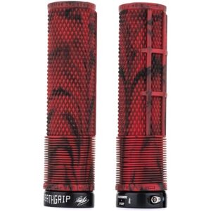 DMR Brendog Deathgrip Non Flange Lock-On Grips - Marble Red / Soft/Thick DMR Brendog Deathgrip Non Flange Lock-On Grips - Marble Red / Soft/Thick