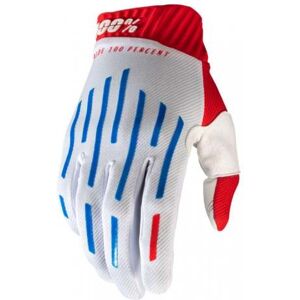 100% Ridefit MTB Gloves - Red / White / Blue / Small 100% Ridefit MTB Gloves - Red / White / Blue / Small