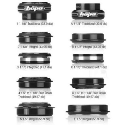 Hope Headset Cups - Black - Headsets - External, Integral, Integ Hope Headset Cups - Black - Headsets - External, Integral, Integ