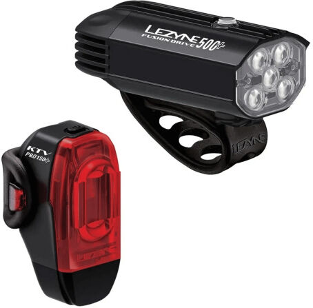 Lezyne Fusion Drive 500+ KTV Drive Pro+ LED Bike Lightset - Black / Light Set / Rechargeable