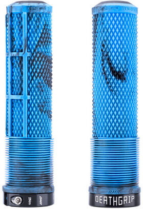 DMR DeathGrip 2 Non Flange Lock-On Grips - Blue Marble / Thick