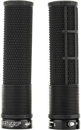 DMR Brendog Deathgrip Non Flange Lock-On Grips - Black / Soft/Thick