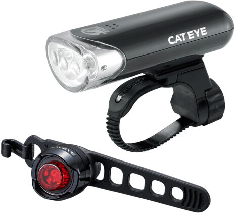 Cateye EL135 & ORB Bike Light Set - Black / Light Set / Non-Rechargeable