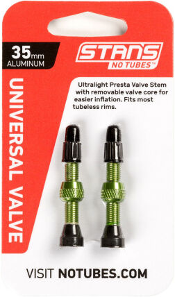 Stans Coloured Valve Stem - Pair - Red / 55mm Valve