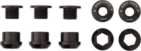 Wolf Tooth Chainring Bolts and Nuts - Set of 5 for 1X - Black