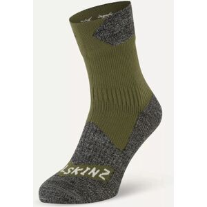 Sealskinz Bircham Waterproof All Weather Ankle Length Sock - Olive Green / Grey Marl / Small Sealskinz Bircham Waterproof All Weather Ankle Length Sock - Olive Green / Grey Marl / Small