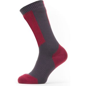 Sealskinz Runton Waterproof Cold Weather Mid Length Sock with Hydrostop - 2023 - Grey / Red / White / Small Sealskinz Runton Waterproof Cold Weather Mid Length Sock with Hydrostop - 2023 - Grey / Red / White / Small