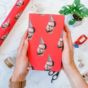 Firebox Personalised Wrapping Paper: Face with Party Hat