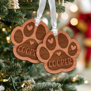Firebox Personalised Wooden Paw Ornaments Firebox Personalised Wooden Paw Ornaments