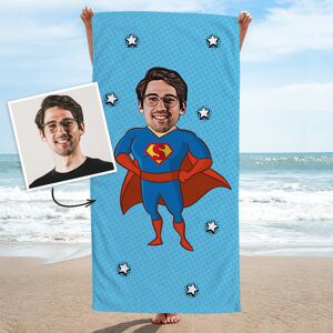 Troppotogo Custom Superhero Towel - Comic Style Face - 140x70cm - Microfiber Troppotogo Custom Superhero Towel - Comic Style Face - 140x70cm - Microfiber