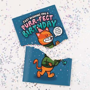Firebox Endless Cool Cat Birthday Card with Glitter – Prank Card Firebox Endless Cool Cat Birthday Card with Glitter – Prank Card