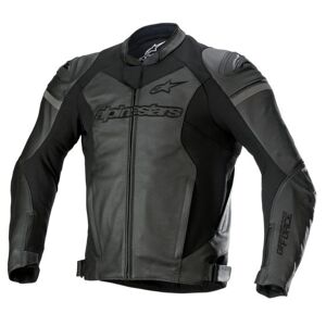 Alpinestars GP Force Leather Motorcycle Jacket - UK 40 / Eur 50 - Black, Black  - Black