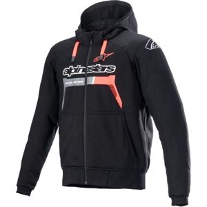 Alpinestars Chrome Ignition Motorcycle Hoodie - Large - Black / Fluro Red, Black/red  - Black/red