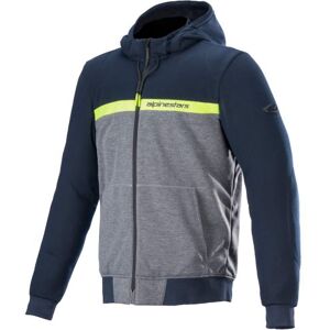 Alpinestars Chrome Street Motorcycle Hoodie - Small - Dark Navy / Dark Grey Melange, Blue/grey  - Blue/grey