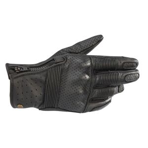 Alpinestars Rayburn V2 Leather Motorcycle Gloves - Small - Black, Black  - Black