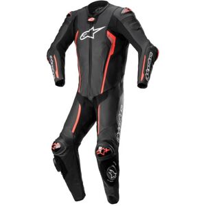 Alpinestars Missile V2 Leather Motorcycle Suit - 50, Black / Red Fluro, Black/red  - Black/red