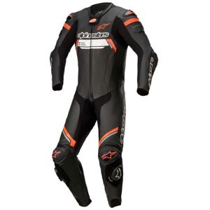 Alpinestars Missile V2 ignition Leather Motorcycle Suit - 58, Black / Red Fluro, Black/red  - Black/red