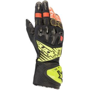 Alpinestars GP Tech V2 Motorcycle Gloves - Large - Black / Fluro Yellow / White / Red Fluro, Black/yellow  - Black/yellow