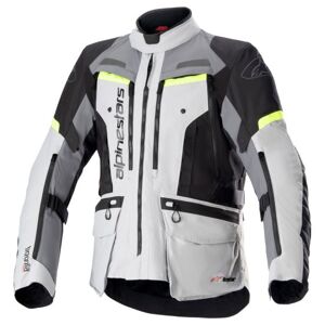 Alpinestars Bogota Pro Drystar Textile Motorcycle Jacket - 2X-Large - Ice Grey / Dark Grey / Fluro Yellow, Grey/yellow  - Grey/yellow