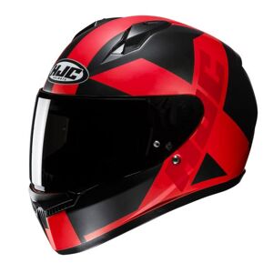 HJC C10 Graphic Motorcycle Helmet - Medium (57-58cm) - Tez Red, Red  - Red