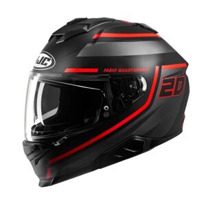 HJC i71 Graphic Motorcycle Helmet - Small (55-56cm) - Fabio Quartararo 20, Black/grey/red  - Black/grey/red