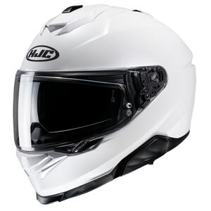 HJC i71 Plain Motorcycle Helmet - Pearl White - Medium (57-58cm), White  - White