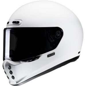 HJC V10 Plain Motorcycle Helmet - White - Small (55-56cm), White  - White