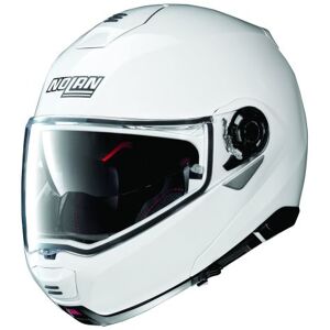 Nolan N100-5 Classic Plain Motorcycle Helmet - S (55-56cm), Metal White, White  - White