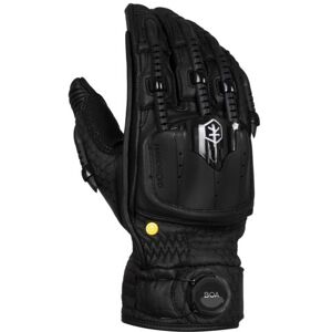 Knox Handroid Pod MK V (MK5) Leather Motorcycle Gloves - Large - Black, Black  - Black