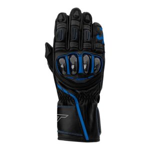 RST 3033 S1 Leather Motorcycle Gloves - X-Large - Black / Grey / Neon Blue, Black/blue/grey  - Black/blue/grey