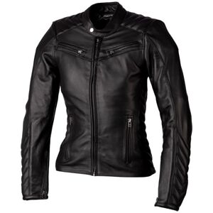 RST 3055 Roadster 3 Ladies Leather Motorcycle Jacket - Ladies UK 10 - Black, Black  - Black