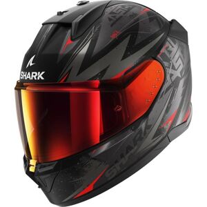 Shark D-Skwal 3 Graphic Motorcycle Helmet - Large (59-60cm) - Blast-R Black / Anthracite / Red, Anthracite/black/red  - Anthracite/black/red