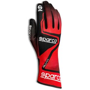Sparco Rush Kart Gloves - XL, Red / Black  - Black/red