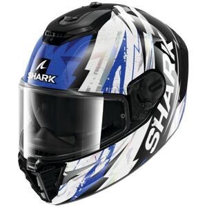 Shark Spartan RS Graphic Motorcycle Helmet - Hibolt Black / Blue / White - Hibolt Black / Blue / White, Black/blue/white - Black/blue/white Shark Spartan RS Graphic Motorcycle Helmet - Hibolt Black / Blue / White - Hibolt Black / Blue / White, Black/blue/white - Black/blue/white