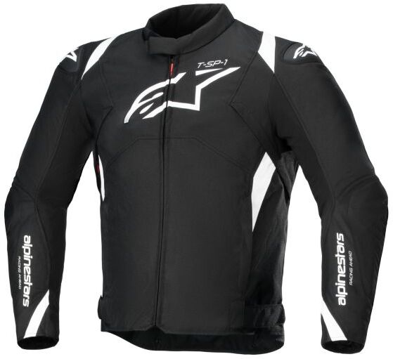 Alpinestars T-SP-1 V2 Waterproof Motorcycle Jacket - X-Large - Black / White, Black/white - Black/white