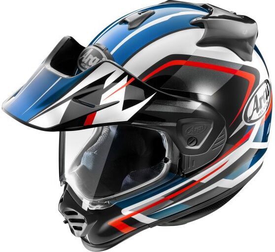 Arai Tour-X5 Graphic Motorcycle Helmet - Large (59-60cm) - Discovery Blue, Black/blue/red - Black/blue/red