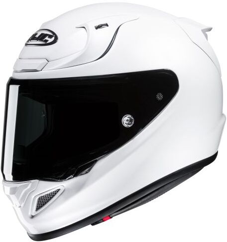 HJC RPHA 12 Plain Motorcycle Helmet - Medium (57-58cm) - Pearl White, White - White
