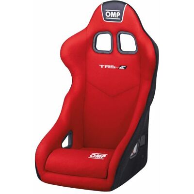 OMP TRS-E Steel Frame Seat - Red Velour Standard Size, Red - Red OMP TRS-E Steel Frame Seat - Red Velour Standard Size, Red - Red