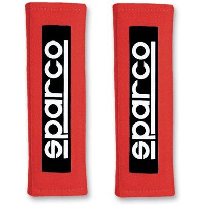 Sparco 3 Inch Wide Harness Pads - Red, Red - Red Sparco 3 Inch Wide Harness Pads - Red, Red - Red