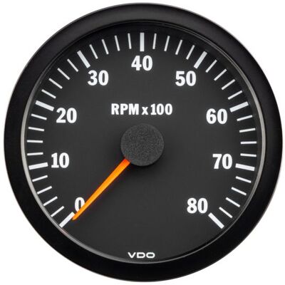 Continental/VDO 333-015-005G Tachometer - Diameter 100mm, 1-8000 /min, Threaded pin Continental/VDO 333-015-005G Tachometer - Diameter 100mm, 1-8000 /min, Threaded pin