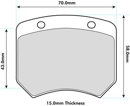 EBC Brakes Bluestuff NDX Brake Pads To Fit AP Racing Various 2 Piston / OE Calipers - Front Pad Set - Lockheed Caliper