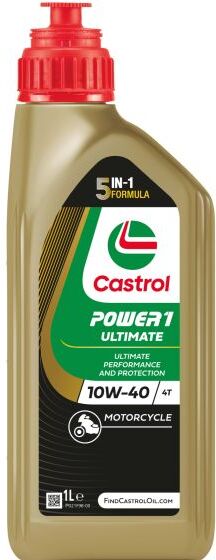 Castrol Power 1 Ultimate 10W-40 4T Motorcycle Engine Oil - 1 x 1 Litre