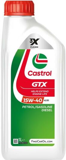 Castrol GTX 15W40 A3/B3 Engine Oil - 15W40, 1 litre Bottle