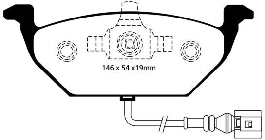 EBC Brakes Greenstuff Performance Brake Pads - Front Pad Set - VW Calipers