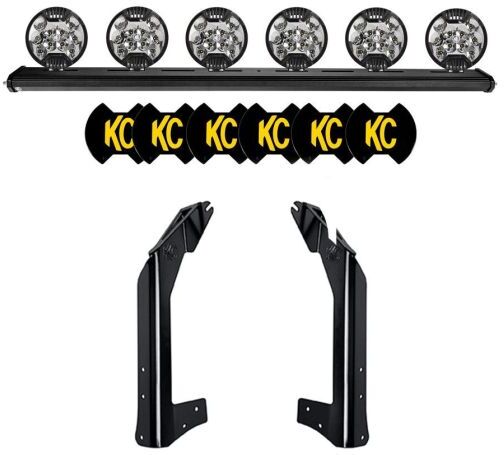 KC HiLiTES KC Xross Bar Overhead Slimlite LED 6 Light System - Jeep Wrangler JK - Jeep Wrangler JK 07-18