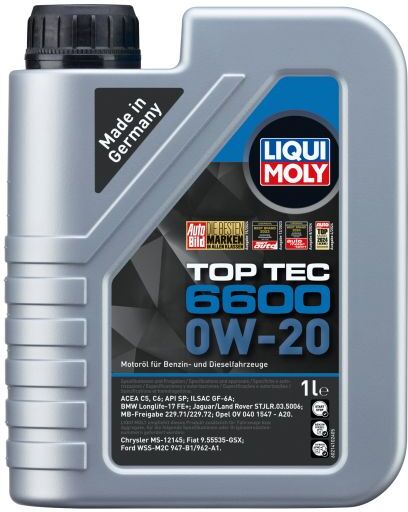 Liqui Moly Top Tec 6600 0W20 Synthetic Technology Engine Oil - 1 Litre
