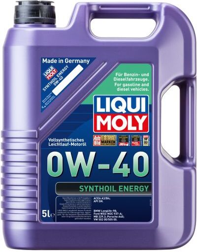 Liqui Moly Synthoil Energy 0W40 Synthetic Engine Oil - 5 Litre