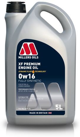 Millers Oils XF Premium 0W16 Synthetic Engine Oil - 5 Litre
