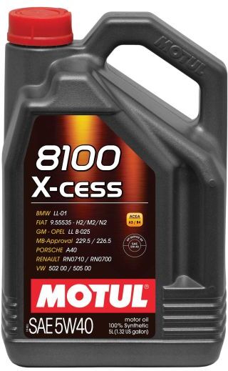 Motul 8100 X-Cess 5W40 Synthetic Engine Oil - 1 Litre
